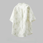 Tie-dyed Thin Breathable Stand-up Collar Shirt