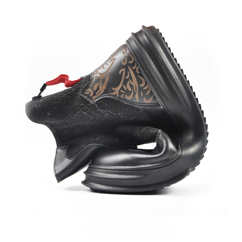 Han Ethnic Retro Style Tang Suit Leather Boots
