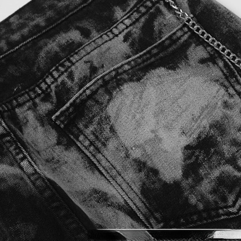 Straight Tie-dye Loose Wide-leg Jeans