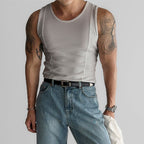 American Vertical Striped Slim Fit Knitted Vest