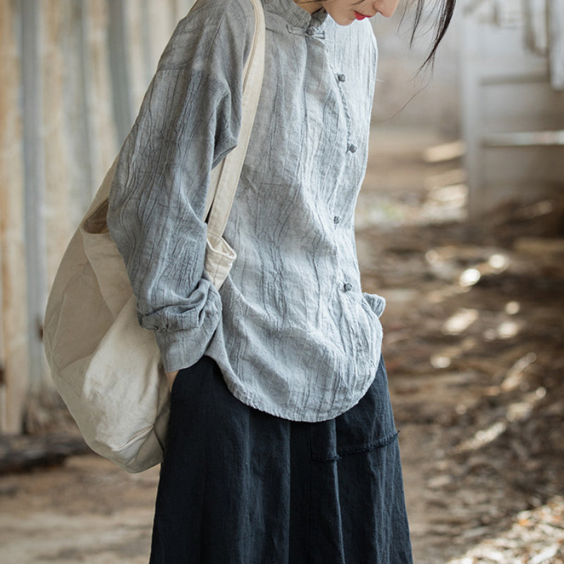 Tie-Dye Loose Button Shirt