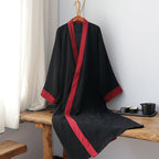Solid Color Loose Cotton Long Pajamas