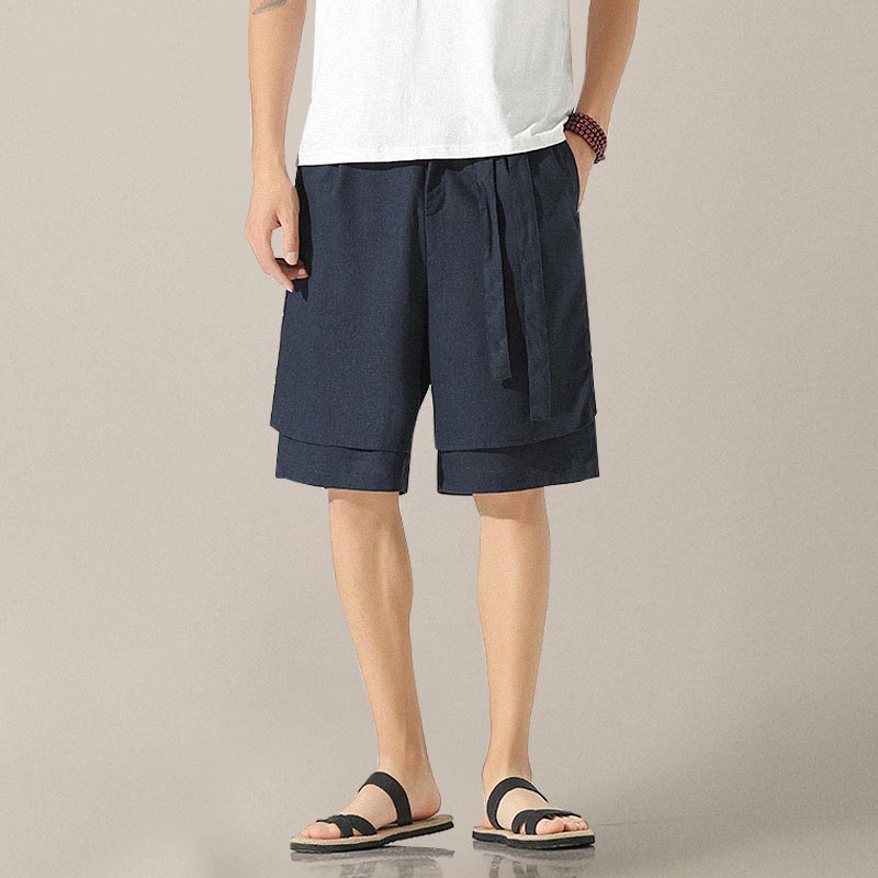 Summer Breathable Cotton Linen Shorts