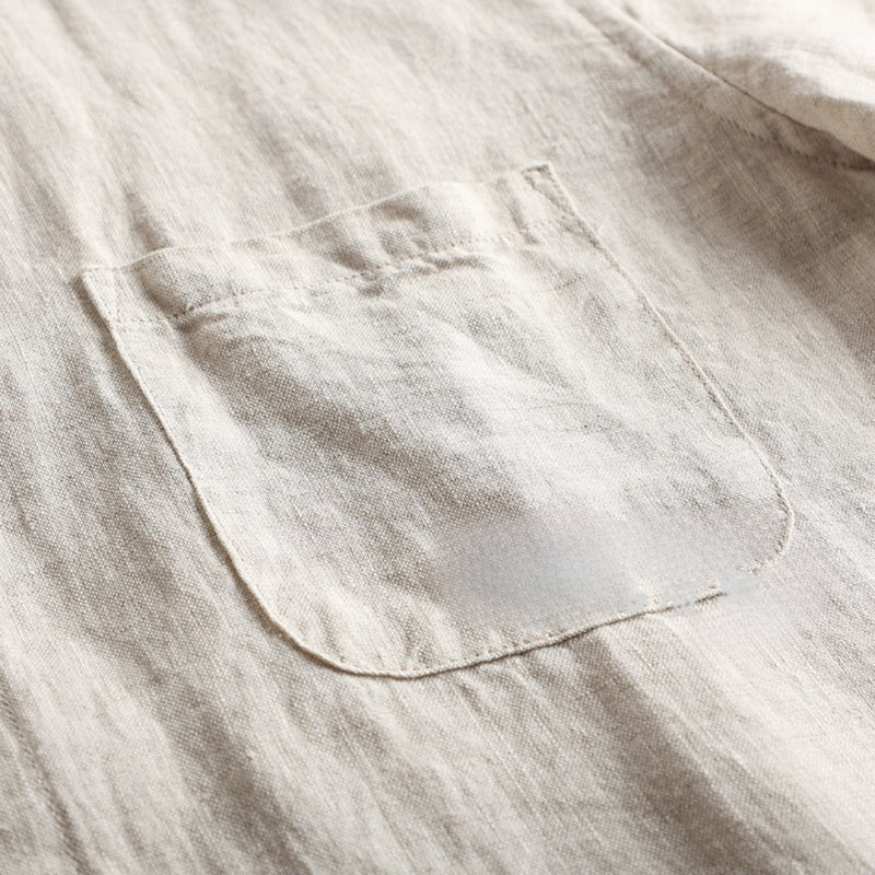 Linen Thin Retro Casual Stand Collar Shirt