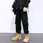 Loose Fit Multi-pocket Drawstring Pants