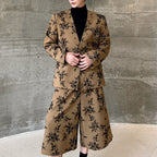Flocked Pattern V-neck Suit Loose Cropped Pants Two-piece Suit