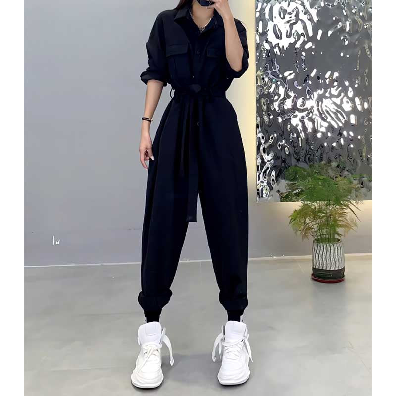 Loose Wide-Leg Casual Jumpsuit