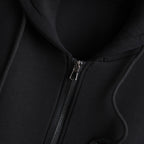 Hooded Cotton Solid Color Vest Jacket