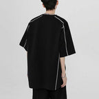 American Deconstructed Patchwork Loose Casual T-shirt