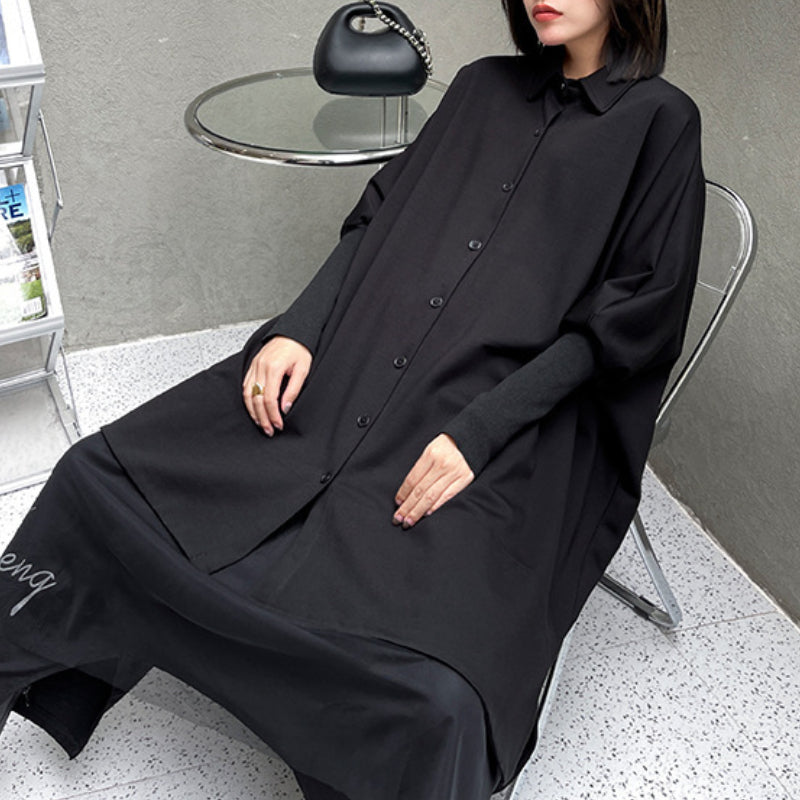 Asymmetric Loose Casual Drape Shirt