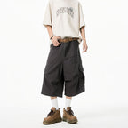 American Loose Straight Knee-length Casual Pants