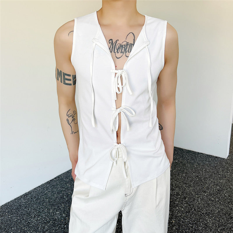 Lace-Up Slim Tank Top