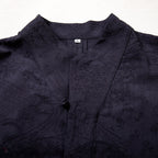 Cotton and Linen Jacquard Vintage Half Sleeve Shirt