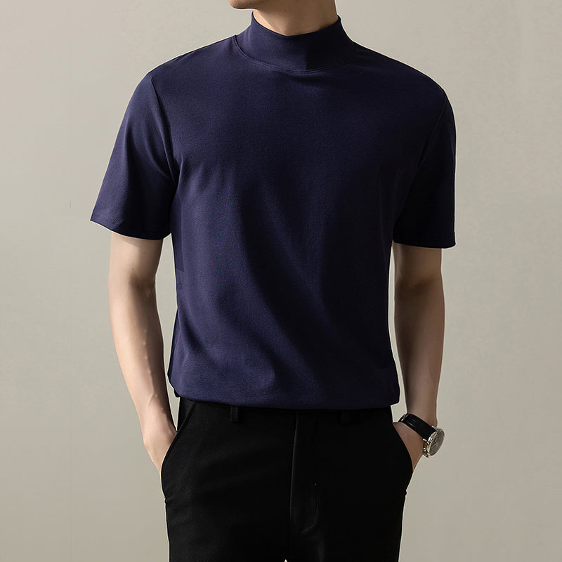 Casual Breathable Slim Fit Solid Color T-shirt