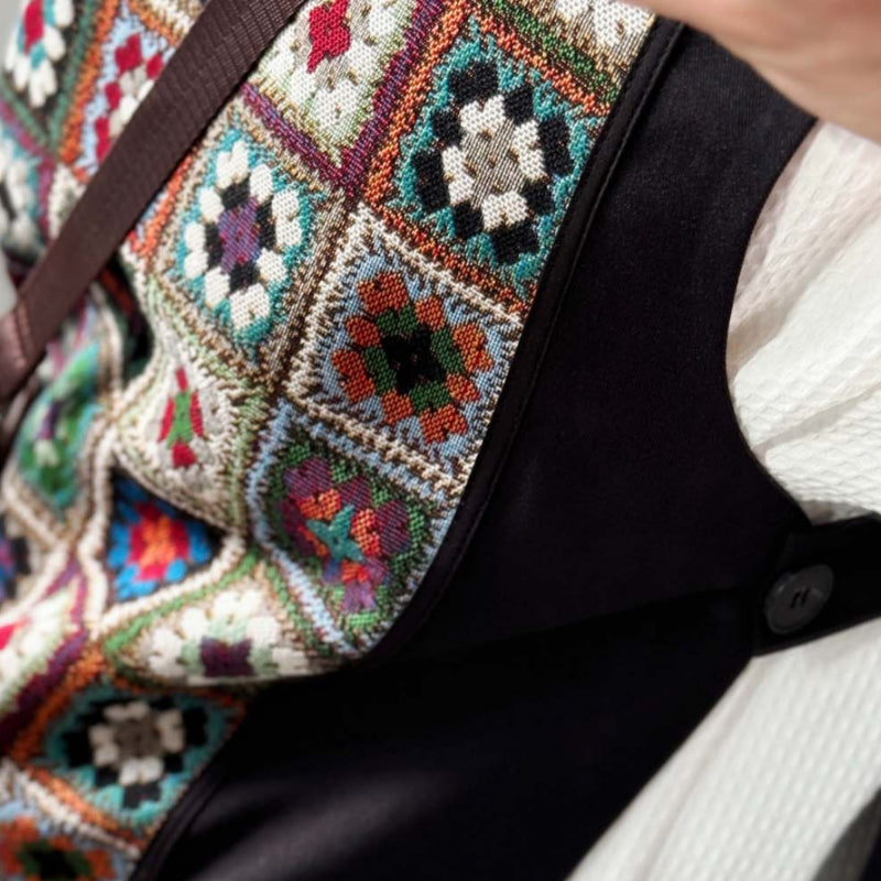【Weaving Kaleidoscope】Loose Patchwork Pullover Vest