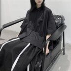 Japanese Style Irregular Pleated Loose T-shirt