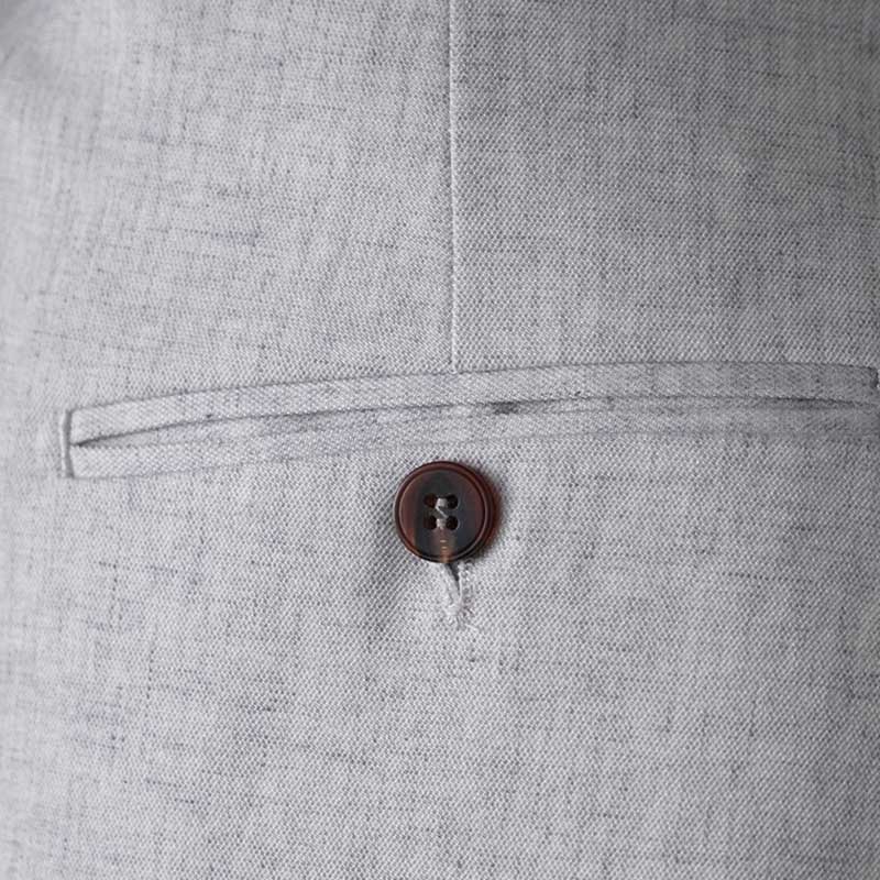 High-waisted Parisian Button Draped Suit Trousers