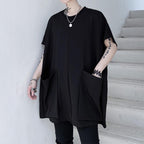 Loose pockets Round neck Short Sleeve T-shirt