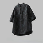 Tie-dyed Thin Breathable Stand-up Collar Shirt