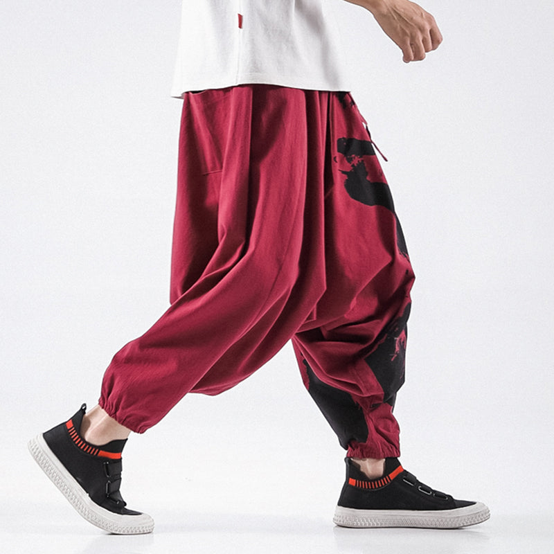 Loose Low Crotch Harem Pants