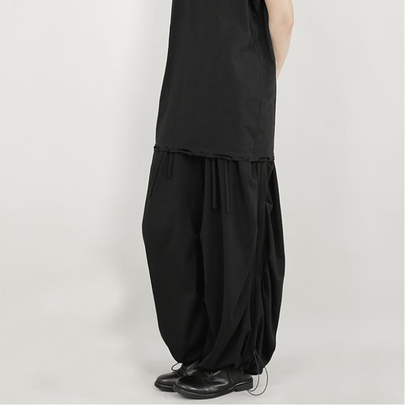 Japanese Style Pleated Casual Loose Long Wide-leg Pants