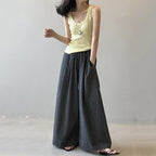 Striped Straight High Waist Loose Wide Leg Pants