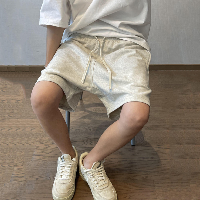 Vintage Solid Color Sports Shorts