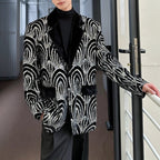 Stage Party Sequined Velvet Lapel Blazer