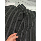 Loose Vertical Striped Casual Suit