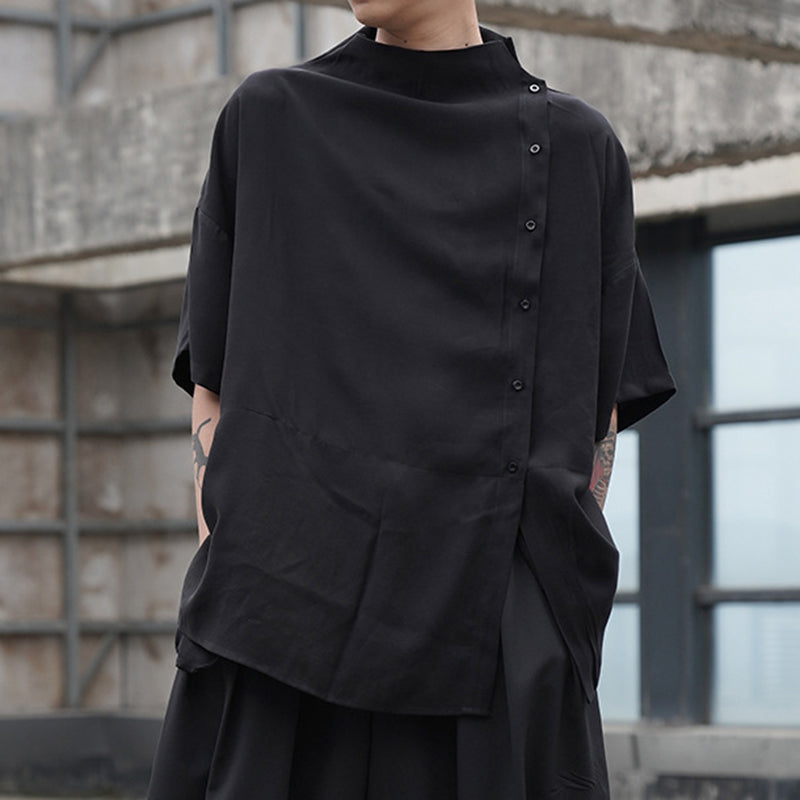 Loose Stand-up Collar Shirt
