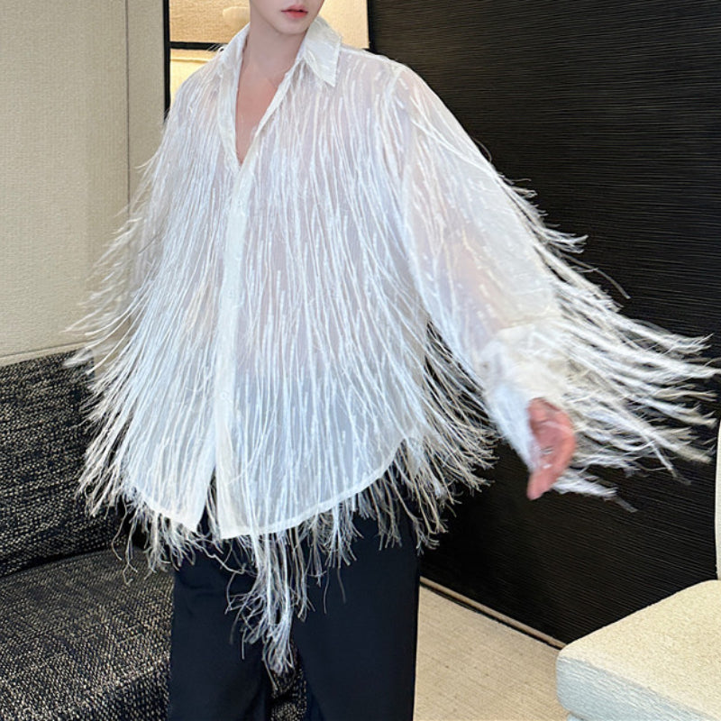 Summer Loose Tassel Stage Party Casual Shirt
