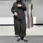 Wide Leg Elastic Waist Cropped Fleece-lined Bud Pants