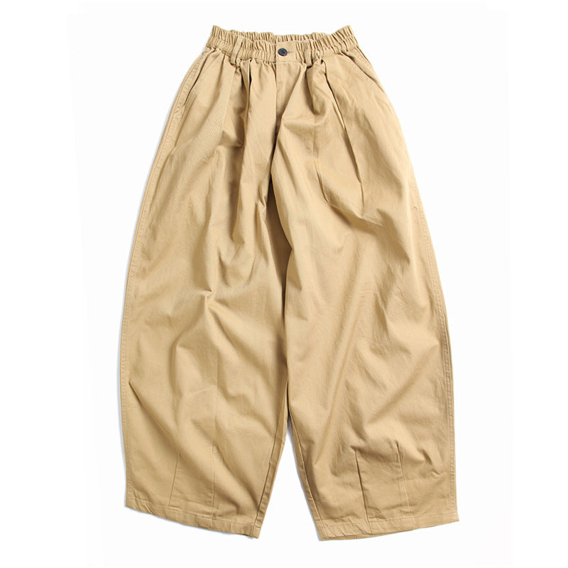 Solid Color Wide Leg Casual Pants