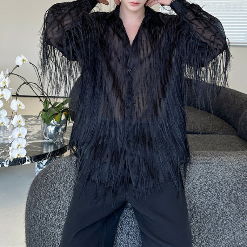 Summer Loose Tassel Stage Party Casual Shirt