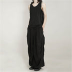 Japanese Style Pleated Casual Loose Long Wide-leg Pants