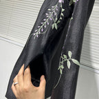 Floral Embroidered Buttonless Cardigan