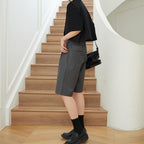 Irregular Colored Buttoned Shorts