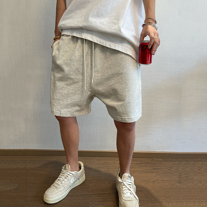 Vintage Solid Color Sports Shorts