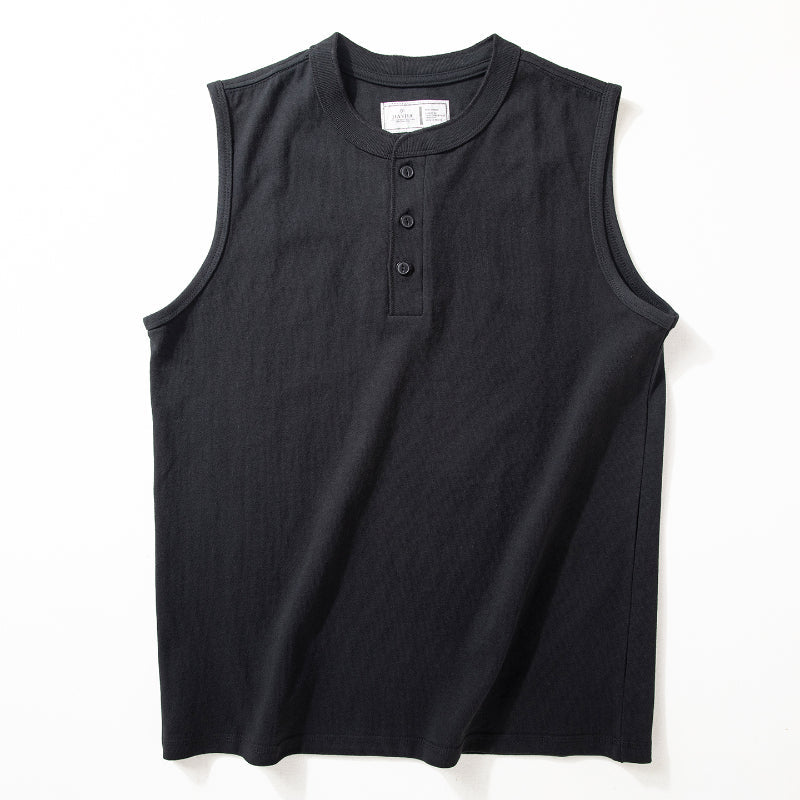 Wide Shoulder Sleeveless T-Shirt
