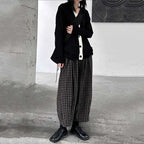 Loose Knitted Cardigan with Contrast Buttons
