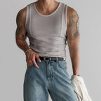 American Vertical Striped Slim Fit Knitted Vest