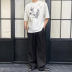 Embroidered Buttoned Casual Loose T-shirt