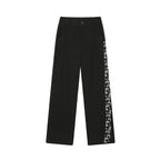 Embroidered Straight Trousers