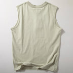 Wide Shoulder Sleeveless T-Shirt