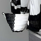 Thin Color Contrast Stripe Hollow Shirt