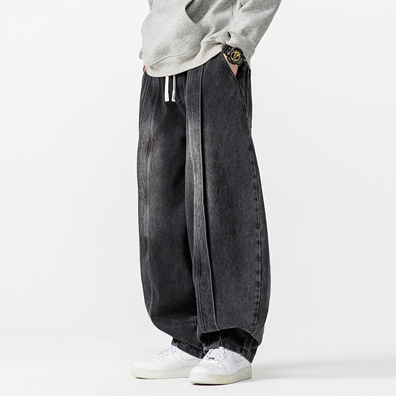 Japanese Retro Machete Denim Loose Wide-leg Harem Pants
