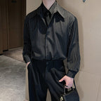 Vertical Striped Retro Casual Shirt