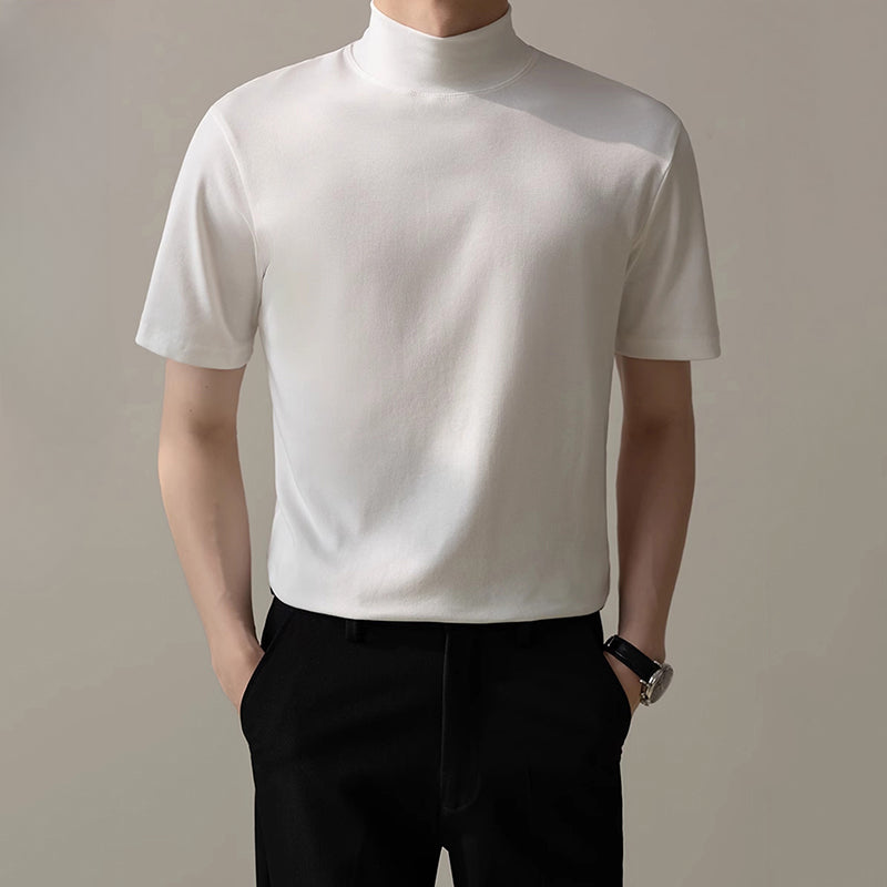 Casual Breathable Slim Fit Solid Color T-shirt