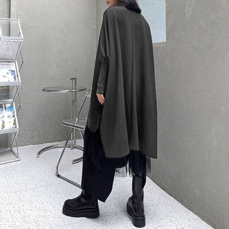 Asymmetric Loose Casual Drape Shirt