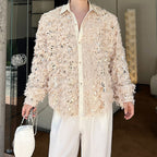 Sequin Loose Casual Lapel Shirt